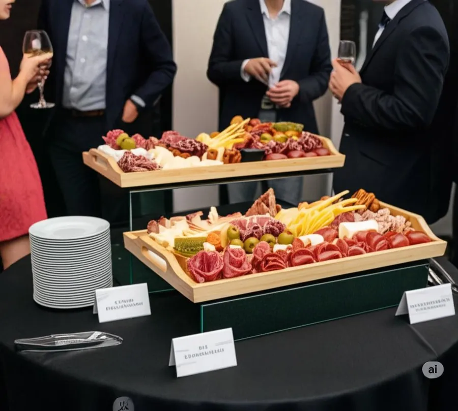 Tablas de picoteo Tablikesos en un evento corporativo